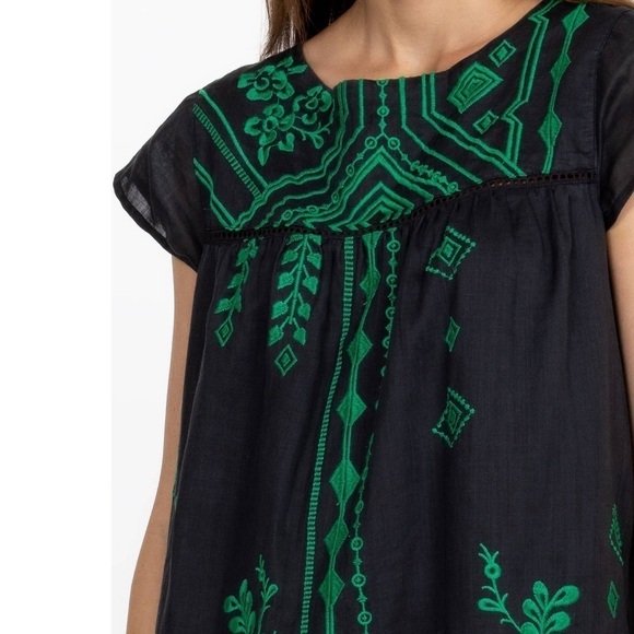 JOHNNY WAS Workshop Willow Petal Sleeve heavily embroidered Dress NWT - Picture 6 of 15